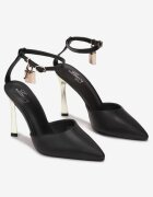  Pantofi stiletto Negri cu toc înalt metalic Davionna