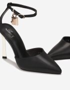  Pantofi stiletto Negri cu toc înalt metalic Davionna