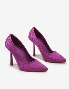  Pantofi stiletto Violeți Clasici cu Luciu Felenil