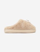  Papuci bej închis tip slip-on de blană cu aplicații decorative Reathlith