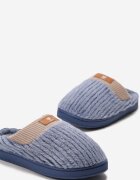  Papuci bleumarin tip slip-on cu talpă plată Tercedes