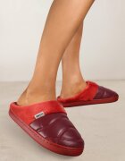  Papuci Bordo Matlasate Plate Vices Decorate cu blană Abrinevia