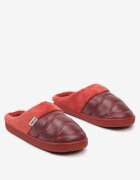  Papuci Bordo Matlasate Plate Vices Decorate cu blană Abrinevia