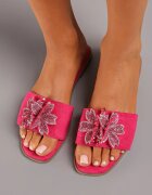  Papuci Fucsia cu aplicație în formă de floare cu zirconii Adicarsa