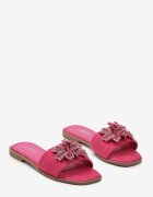  Papuci Fucsia cu aplicație în formă de floare cu zirconii Adicarsa