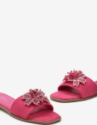  Papuci Fucsia cu aplicație în formă de floare cu zirconii Adicarsa