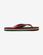  Papuci japonezi negri din piele ecologică pe talpă colorată Irnama