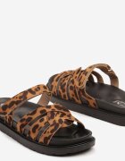  Papuci panteră cu barete decorative tip gladiator cu închidere velcro Hirna