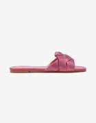  Papuci Plate Fucsia cu Barete Împletite cu Zirconii Rioname