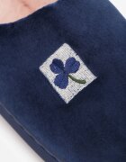  Papuci plați de velur bleumarin Vices Cleiona