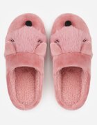  Papuci Roz cu Blană și Urechi Decorative Vlavellla