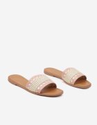  Papuci Roz cu Imprimeu în Relief Stil Boho Tatorelea