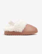  Papuci Roz slip-on cu blăniță și bandă elastică la călcâi Eriyona