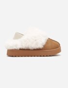  Papuci tip gheată Maro cu Blană și Bandă elastică la Călcâi