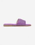  Papuci Violet cu Zircon cu vârf pătrat Gerti