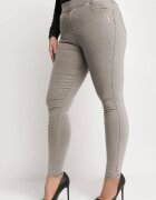 pesail Pantaloni Bej Skinny cu Talie Înaltă Naravatte