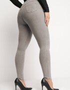 pesail Pantaloni Bej Skinny cu Talie Înaltă Naravatte