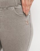 pesail Pantaloni Bej Skinny cu Talie Înaltă Naravatte