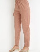 pesail Pantaloni roz închis cu elastic în talie Krette