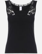 pesail Top Negru de Bumbac Fyreth