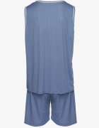  Pijama albastră din 2 piese cu maiou și pantaloni scurți largi Affevia