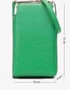  Portofel Geantă Mini Verde cu Portmoneu Decorativ și Curea Subțire Yathika