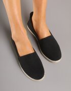 potocki Espadrile Negre pe Talpă Plată Împletită Juliatta