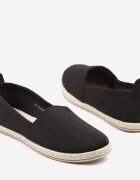 potocki Espadrile Negre pe Talpă Plată Împletită Juliatta