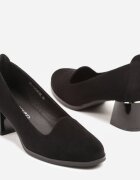 potocki Pantofi cu toc Negre Elegante cu toc gros cu branț din piele Tillivana
