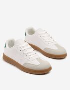 potocki Sneakers Albi în Stil Tenis cu Perforații Reiaris