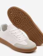potocki Sneakers Albi în Stil Tenis cu Perforații Reiaris