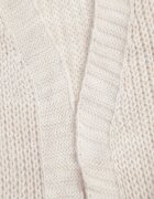 pretty Cardigan bej deschis lung cu mânecă bufantă Folote