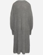 pretty Cardigan Gri Lung cu Mânecă Bufantă Folote