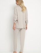 pretty Compleu bej din bumbac și muselină Cămașă cu mâneci reglabile și pantaloni Janilene