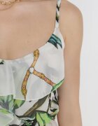 pretty Rochie Albă-Verde Thialcia