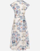 pretty Rochie Albastră din Viscoză cu Croială Tip Cămașă cu Curea cu Cataramă Nitasiela