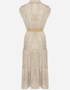 pretty Rochie Bej deschis Decorată cu Curea împletită și nasturi Filianea