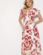 pretty Rochie Bordeaux din Vâscoză cu Croială tip Cămașă cu Curea cu Cataramă Nitasiela