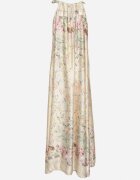 pretty Rochie de satin galbenă cu flori cu legătură decorativă Fenasella