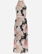 pretty Rochie Neagră cu Pliuri Legătură și Curea cu Cataramă Nitenna