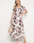 pretty Rochie Neagră cu Viscoză cu Croială tip Cămașă cu Curea cu Cataramă Nitasiela