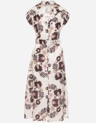 pretty Rochie Neagră cu Viscoză cu Croială tip Cămașă cu Curea cu Cataramă Nitasiela