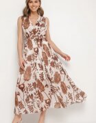 pretty Rochie Petrecută Maro din Viscoză cu Cordon Legat Nativire