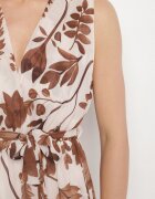 pretty Rochie Petrecută Maro din Viscoză cu Cordon Legat Nativire