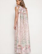 pretty Rochie roz deschis din satin cu flori cu legătură decorativă Fenasella