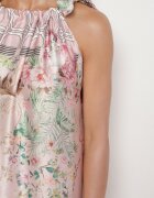pretty Rochie roz deschis din satin cu flori cu legătură decorativă Fenasella