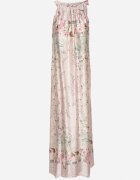 pretty Rochie roz deschis din satin cu flori cu legătură decorativă Fenasella