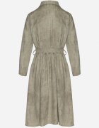 pretty Rochie Verde cu croială tip cămașă cu centură și cataramă Evelmio