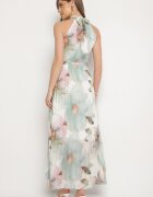 pretty Rochie Verde cu Pliuri cu Legătură și Curea cu Cataramă Nitenna