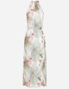 pretty Rochie Verde cu Pliuri cu Legătură și Curea cu Cataramă Nitenna